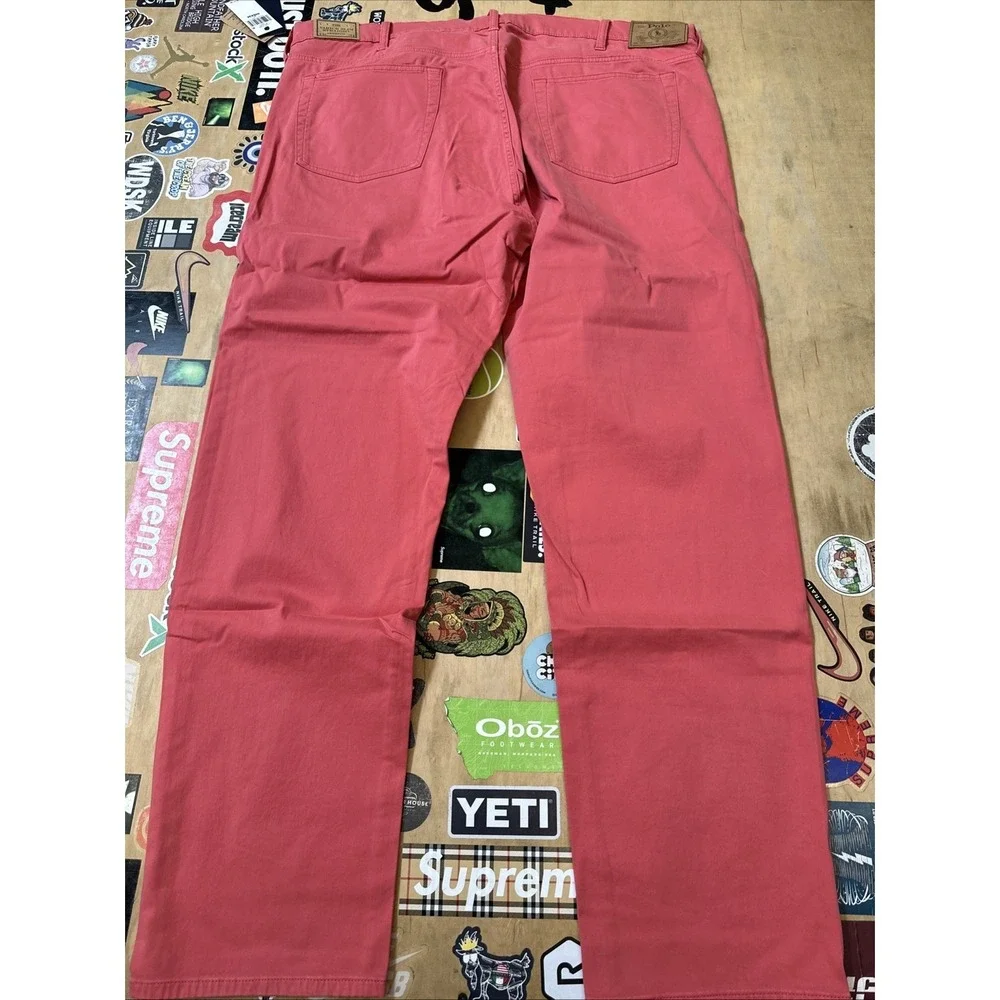 Polo Ralph Lauren Varick Slim Straight Stretch Pants Mens 40x38 Red 711951323006